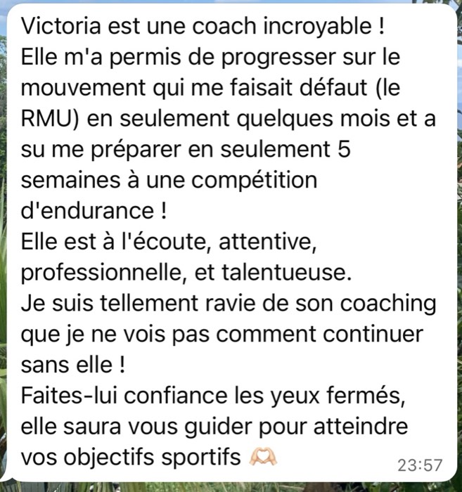 Message reçu de Clémence