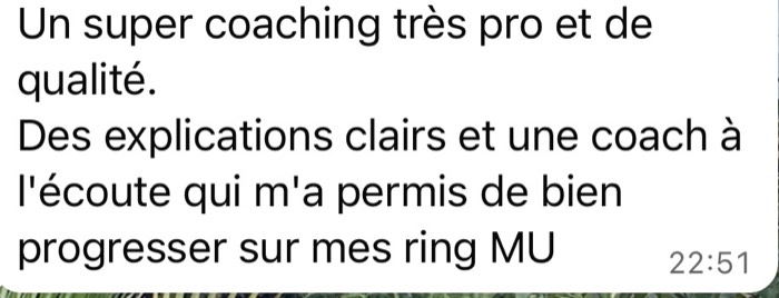 Message reçu de Adeline